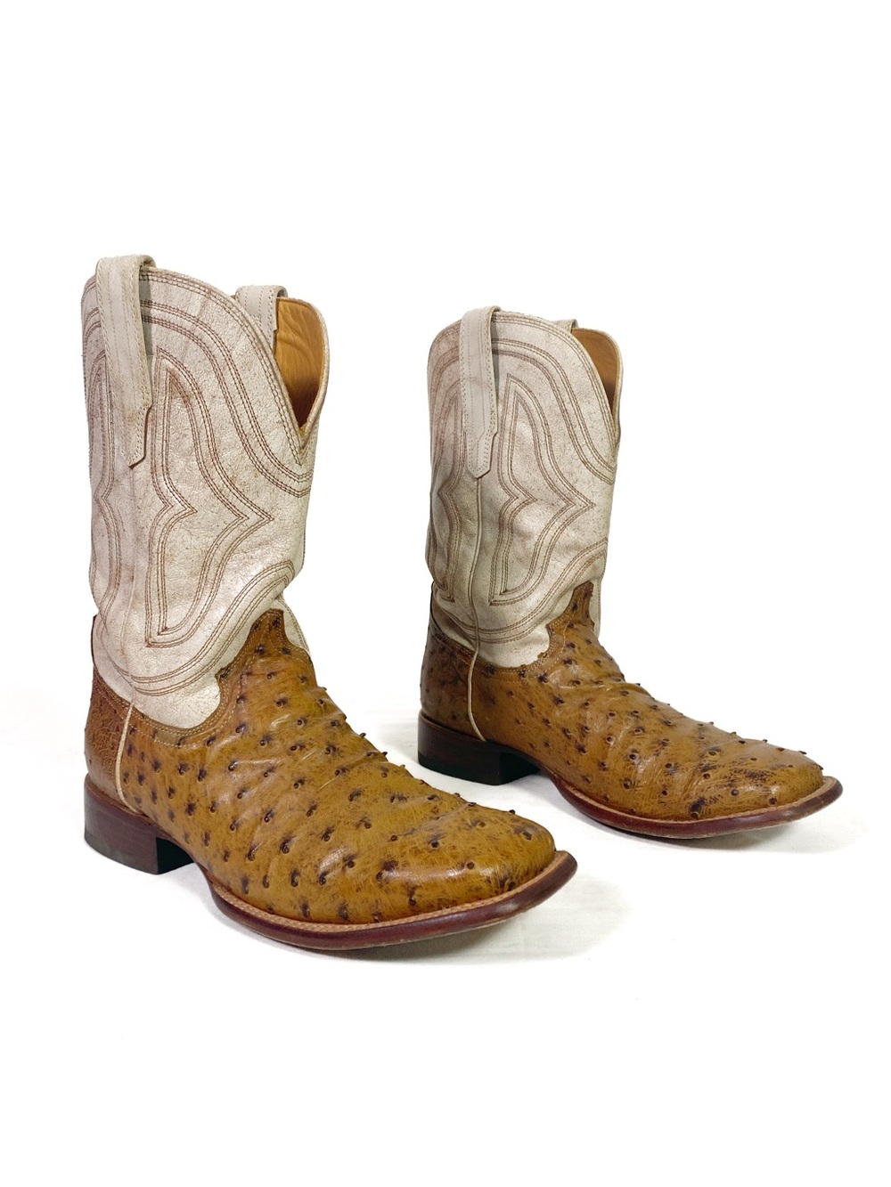 Tecovas The Emmitt Ostrich Western Boot Barley